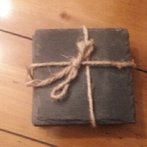 Slate Coasters , Rubber protectors underneath